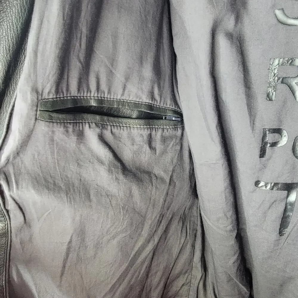 MAURITIUS LEATHER MEN'S GOEFF LAMB LEATHER ZIP-FRONT TRUCKER JACKET - Picture 14 of 16